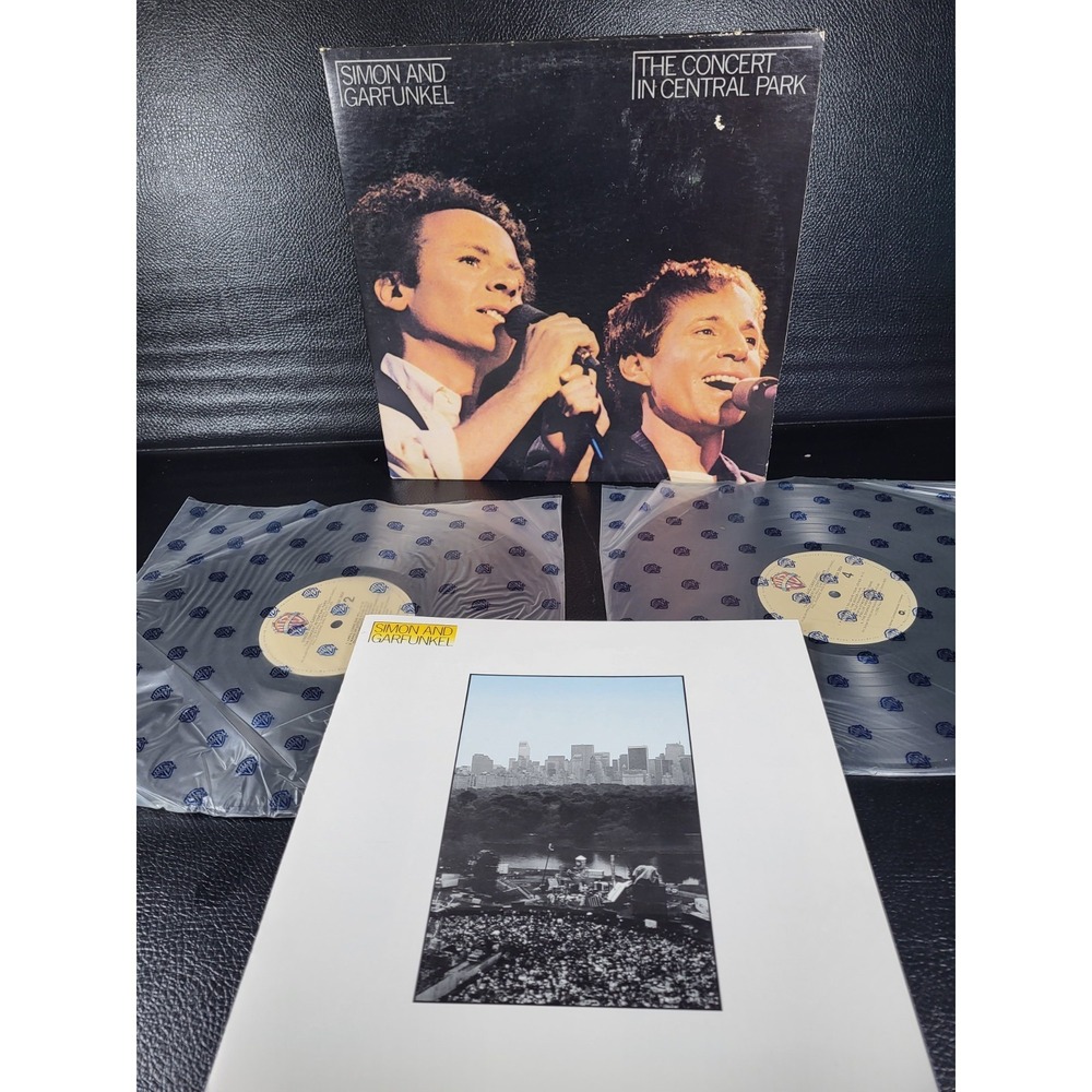Simon & Garfunkel The Concert in Central Park Double Vinyl LP Booklet 1982 EX